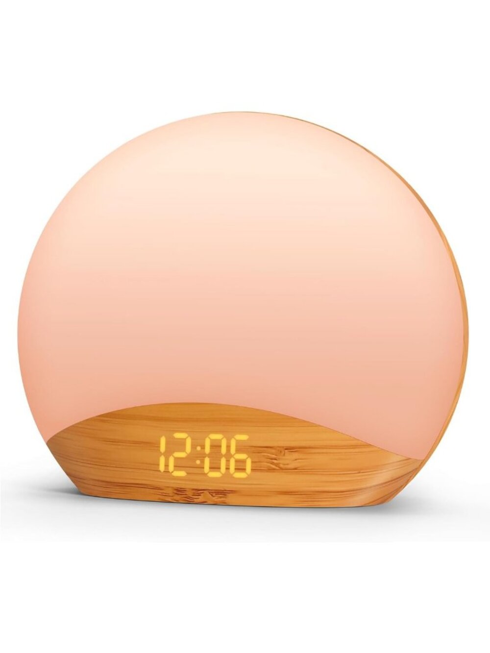 Wood Grain Sunrise Alarm Clock & Sound Machine | Dimmable Nightlight, 26 Sleep